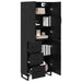Bufet cu sertar 2 pcs Stejar Negru Lemn Stratificat și Sticlă - WALTI WALTI
