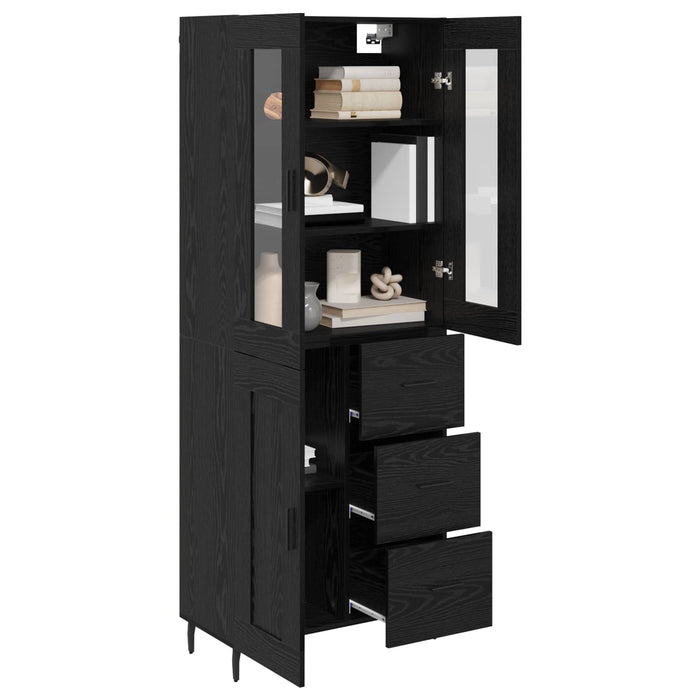 Bufet Pe perete Stejar Negru 69,5 x 34 x 180 cm Lemn compozit - WALTI WALTI