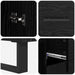 Bufet cu sertar 2 pcs Stejar Negru Lemn Stratificat și Sticlă - WALTI WALTI