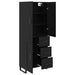 Bufet cu sertar 2 pcs Stejar Negru Lemn Stratificat și Sticlă - WALTI WALTI