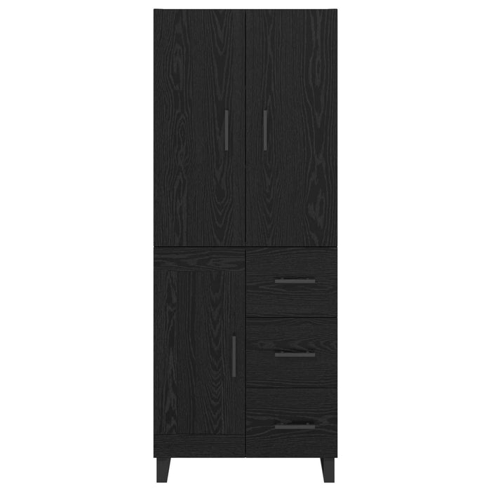 Bufet cu sertar 2 pcs Stejar Negru Lemn Stratificat și Sticlă - WALTI WALTI