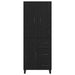 Bufet cu sertar 2 pcs Stejar Negru Lemn Stratificat și Sticlă - WALTI WALTI