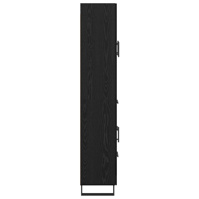 Bufet cu sertar 2 pcs Stejar Negru Lemn Stratificat și Sticlă - WALTI WALTI