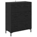 Bufet cu sertar 2 pcs Stejar Negru Lemn compozit - WALTI WALTI
