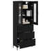 Bufet cu sertar 2 pcs Stejar Negru Lemn compozit - WALTI WALTI