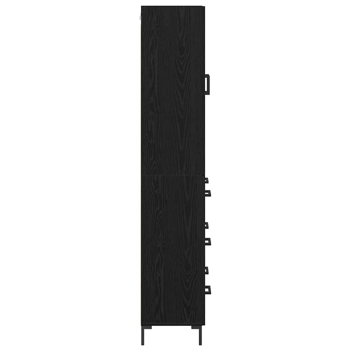 Bufet cu sertar 2 pcs Stejar Negru Lemn compozit - WALTI WALTI