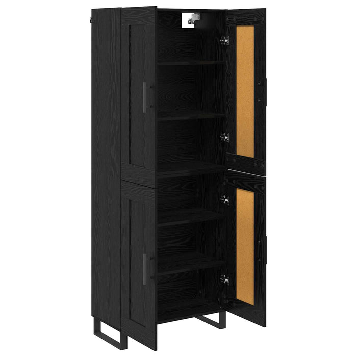 Bufet Stejar Negru 69,5 x 34 x 180 cm Lemn compozit - WALTI WALTI