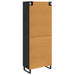 Bufet Stejar Negru 69,5 x 34 x 180 cm Lemn compozit - WALTI WALTI