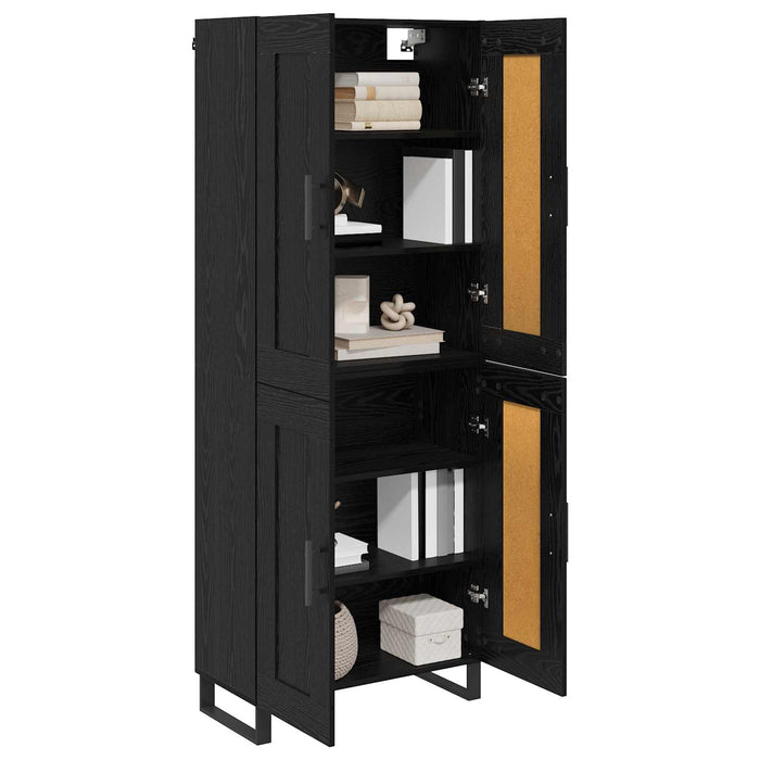 Bufet Stejar Negru 69,5 x 34 x 180 cm Lemn compozit - WALTI WALTI
