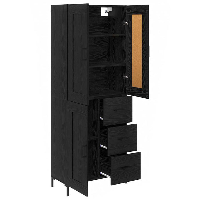 Bufet cu sertar Stejar Negru 69,5 x 34 x 180 cm Lemn compozit - WALTI WALTI