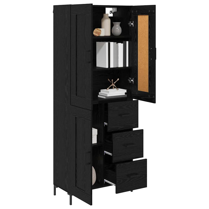 Bufet cu sertar Stejar Negru 69,5 x 34 x 180 cm Lemn compozit - WALTI WALTI