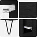 Bufet Pe perete cu sertar 2 pcs Stejar Negru Lemn compozit - WALTI WALTI