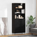 Bufet Pe perete cu sertar 2 pcs Stejar Negru Lemn compozit - WALTI WALTI