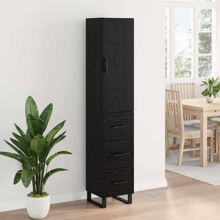 Bufet cu sertar Stejar Negru 34,5 x 34 x 180 cm Lemn compozit - WALTI WALTI