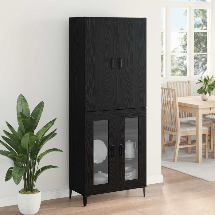 Bufet Pe perete Stejar Negru 69,5 x 34 x 180 cm Lemn compozit - WALTI WALTI