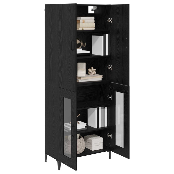 Bufet Pe perete Stejar Negru 69,5 x 34 x 180 cm Lemn compozit - WALTI WALTI
