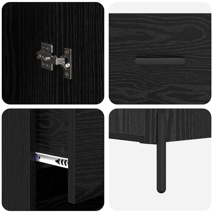 Bufet cu sertar Stejar Negru 34,5 x 34 x 180 cm Lemn compozit - WALTI WALTI