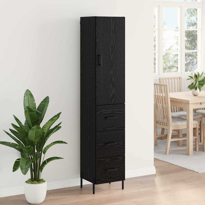 Bufet cu sertar Stejar Negru 34,5 x 34 x 180 cm Lemn compozit - WALTI WALTI