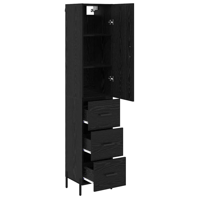Bufet cu sertar Stejar Negru 34,5 x 34 x 180 cm Lemn compozit - WALTI WALTI