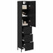Bufet cu sertar Stejar Negru 34,5 x 34 x 180 cm Lemn compozit - WALTI WALTI