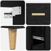 Bufet 2 pcs Stejar Negru 69,5 x 34 x 180 cm Lemn compozit - WALTI WALTI