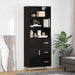 Bufet 2 pcs Stejar Negru 69,5 x 34 x 180 cm Lemn compozit - WALTI WALTI
