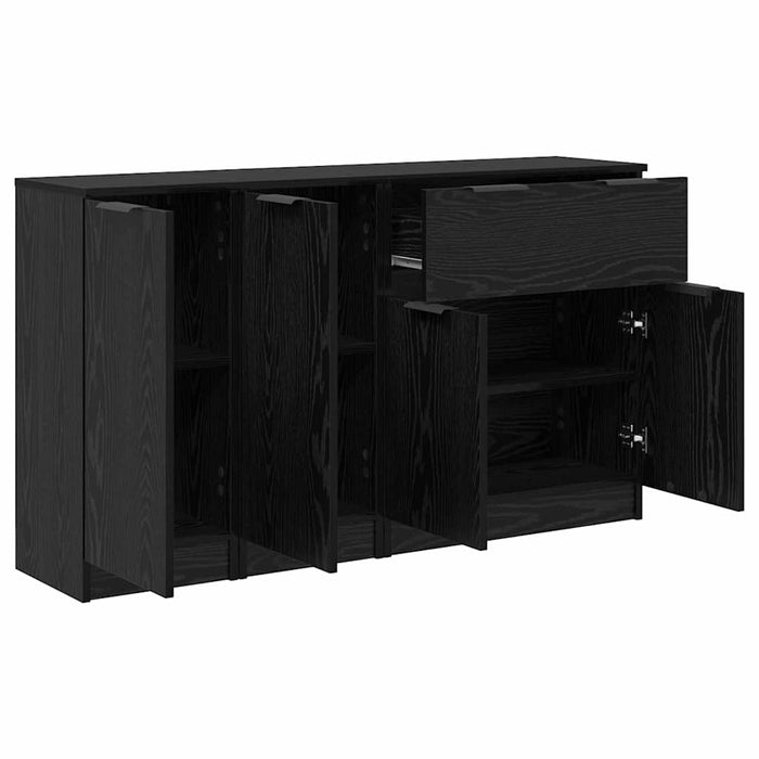 Bufet cu sertar 3 pcs Stejar negru Lemn compozit - WALTI WALTI
