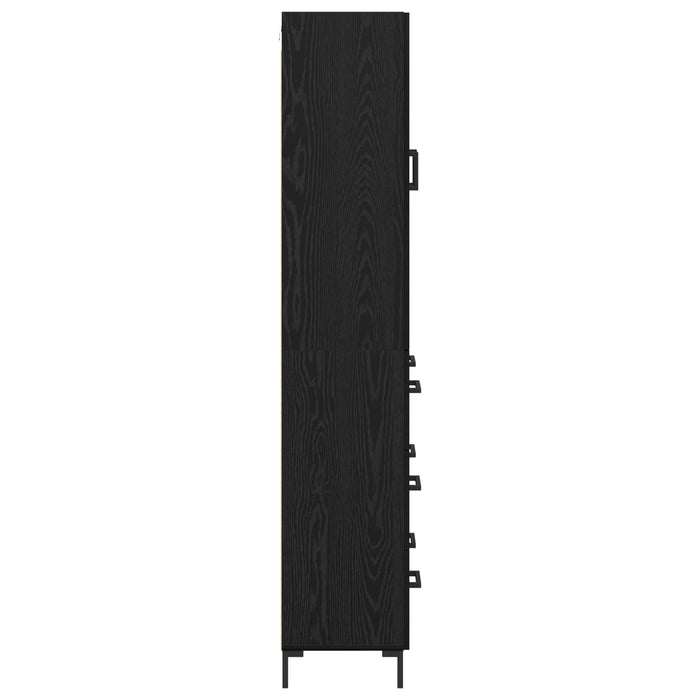 Bufet Pe perete Stejar Negru 69,5 x 34 x 180 cm Lemn compozit - WALTI WALTI