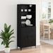 Bufet Pe perete cu sertar 2 pcs Stejar Negru Lemn compozit - WALTI WALTI
