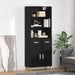 Bufet 2 pcs Stejar Negru 69,5 x 34 x 180 cm Lemn compozit - WALTI WALTI