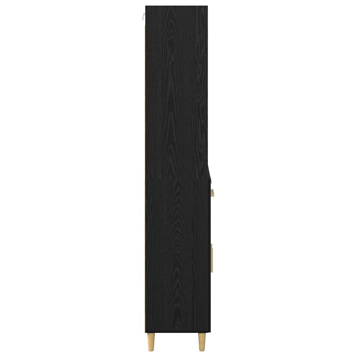 Bufet 2 pcs Stejar Negru 69,5 x 34 x 180 cm Lemn compozit - WALTI WALTI