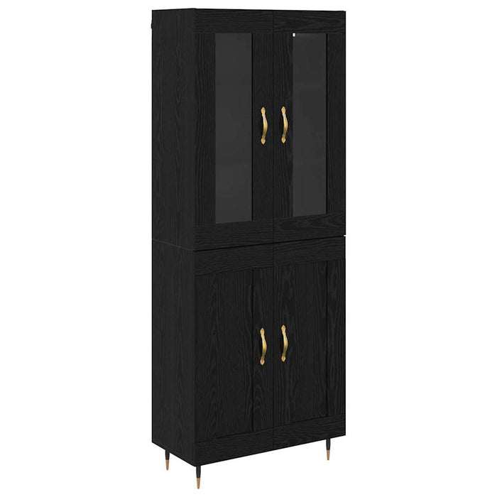 Bufet 2 pcs Stejar Negru Lemn compozit - WALTI WALTI