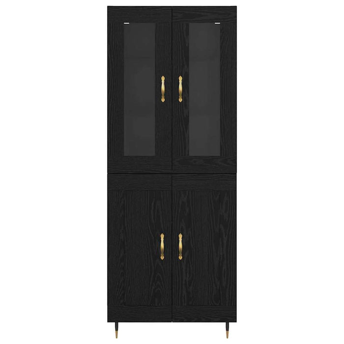 Bufet 2 pcs Stejar Negru Lemn compozit - WALTI WALTI