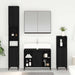 Set de mobilier pentru baie 3 pcs Stejar negru Lemn compozit - WALTI WALTI