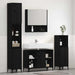 Set de mobilier pentru baie 3 pcs Stejar negru Lemn compozit - WALTI WALTI