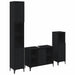 Set de mobilier pentru baie 3 pcs Stejar negru Lemn compozit - WALTI WALTI