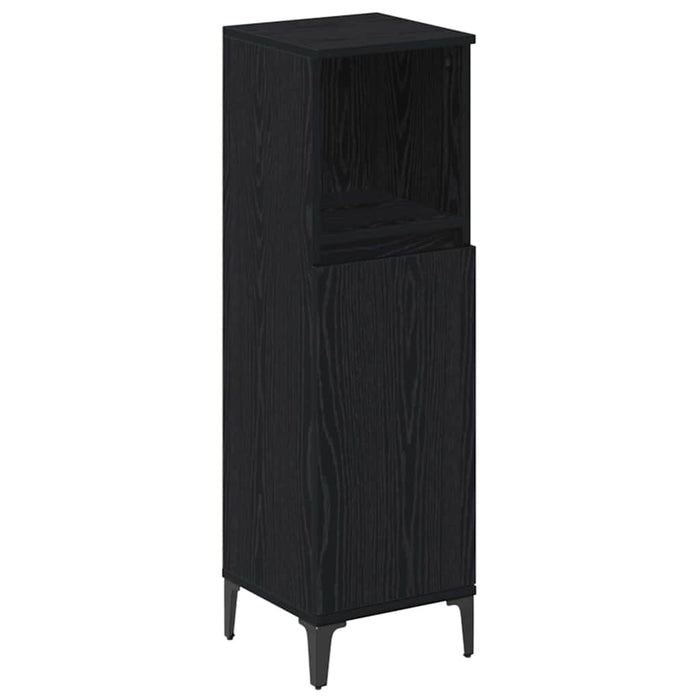 Set de mobilier pentru baie 3 pcs Stejar negru Lemn compozit - WALTI WALTI