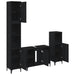 Set de mobilier pentru baie 3 pcs Stejar negru Lemn compozit - WALTI WALTI