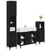 Set de mobilier pentru baie 3 pcs Stejar negru Lemn compozit - WALTI WALTI