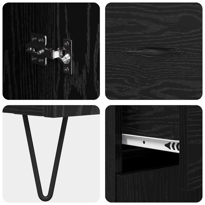 Bufet cu sertar Stejar Negru 69,5 x 34 x 180 cm Lemn compozit - WALTI WALTI
