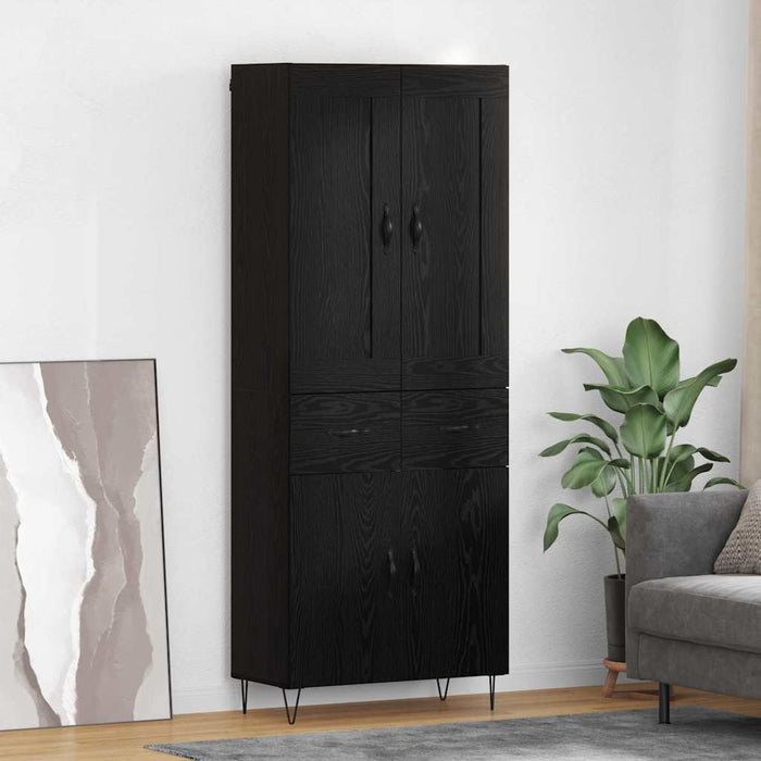 Bufet cu sertar Stejar Negru 69,5 x 34 x 180 cm Lemn compozit - WALTI WALTI