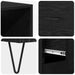 Bufet Pe perete cu sertar 2 pcs Stejar Negru Lemn compozit - WALTI WALTI