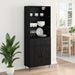 Bufet Pe perete cu sertar 2 pcs Stejar Negru Lemn compozit - WALTI WALTI