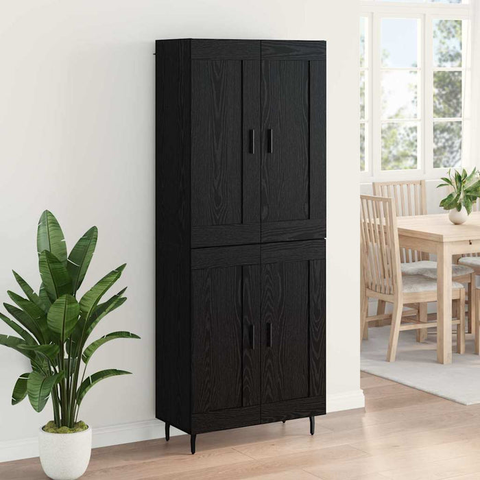 Bufet 2 pcs Stejar Negru Lemn compozit - WALTI WALTI