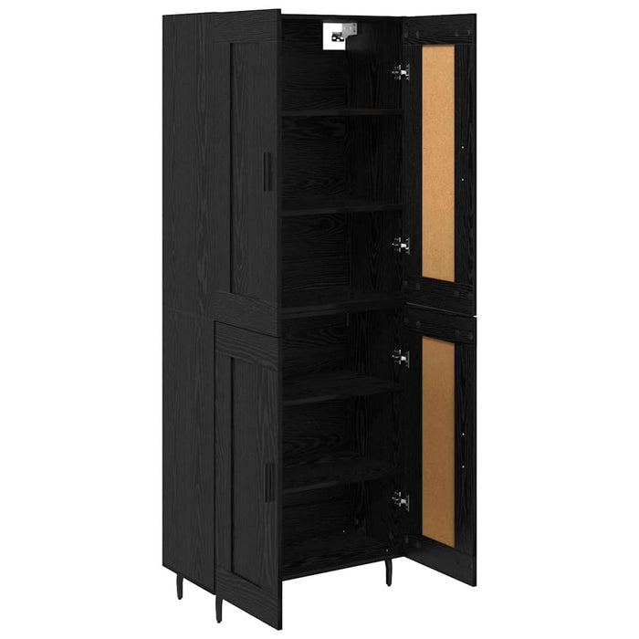 Bufet 2 pcs Stejar Negru Lemn compozit - WALTI WALTI