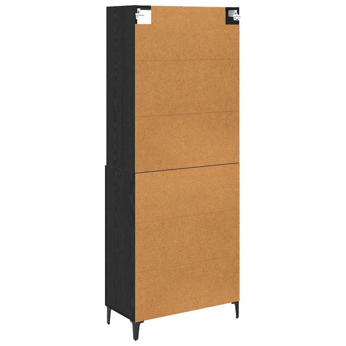 Bufet 2 pcs Stejar Negru Lemn compozit - WALTI WALTI
