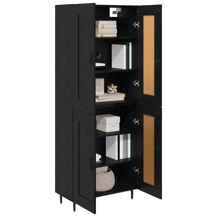Bufet 2 pcs Stejar Negru Lemn compozit - WALTI WALTI