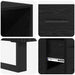 Bufet Pe perete cu sertar 2 pcs Stejar Negru Lemn compozit - WALTI WALTI