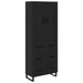 Bufet Pe perete cu sertar 2 pcs Stejar Negru Lemn compozit - WALTI WALTI