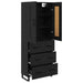 Bufet Pe perete cu sertar 2 pcs Stejar Negru Lemn compozit - WALTI WALTI